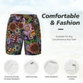 thumbnail image 4 of Kdxio Vintage Floral Print Men'S Swim Trunks With Compression Liner 7 Inch Inseam Quick Dry Swim Shorts, 4 of 7