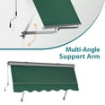 thumbnail image 4 of MCombo Patio Window Awnings 6.25'x8', Fully Assembled Manual Retractable Sunshade Canopy for Windows, 4167 (Dark Green), 4 of 8