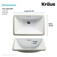 thumbnail image 4 of Kraus Elavo 21-inch Rectangular Undermount White Porcelain Ceramic Bathroom Sink with Overflow (2-Pack), 4 of 4