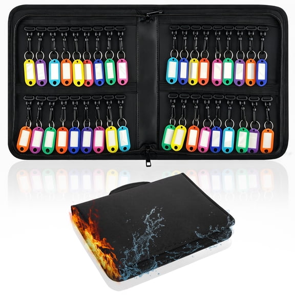 36 Key Organizer Storage Bag, Portable Key Holder Case with Hooks and Tags for Home Office