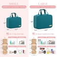 thumbnail image 3 of Neceser de viaje HOTOR con gancho para colgar, impermeable, color verde azulado, 3 of 6