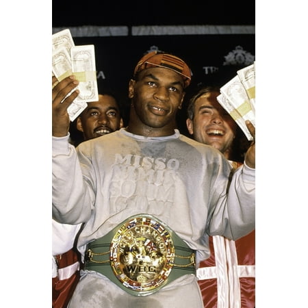 Mike Tyson holding money Photo Print (Mike Tyson Best Photos)