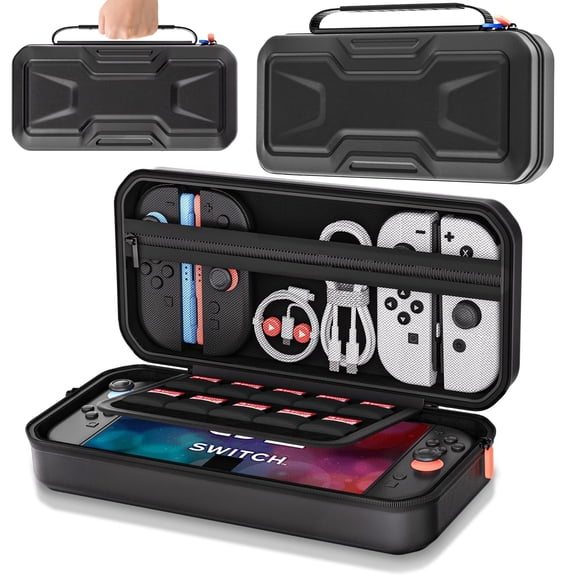 Switch 2 Accessories Bundle for Nintendo,Switch Accessories Bundle,Switch protective case,1 Black protective case,Black