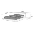 thumbnail image 5 of Benjara Nia Queen Size Bed- Gray Faux Leather- Black Layered Low Profile Frame, 5 of 6