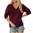 thumbnail image 7 of Godom Sweatshirt for Women Long Sleeve V Neck Tops Oversized Casual Pullover Shirts Fall Winter Clothes, 7 of 7