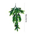 thumbnail image 4 of Tyidzon 2Pcs 30.7" Christmas Teardrop Swag with LED Lights, Lighted Artificial Greenery with Pinecones for Front Door Mantel Wall, 4 of 7