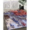thumbnail image 3 of Ahgly Company Machine Washable Indoor Square Industrial Modern Velvet Maroon Purple Area Rugs, 3' Square, 3 of 7