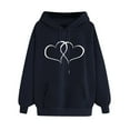 thumbnail image 2 of Womens Sweatshirt Hoodie Long Sleeved Pullover Sweatshirt Black 2XL, 2 of 4