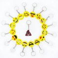 thumbnail image 1 of Llavero Emoji Llaveros de emoticonos para niños Favores de fiesta de cumpleaños Rellenos de bolsas de fiesta Día del niño Regalo de agradecimiento Paquete de 50 piezas, 1 of 5