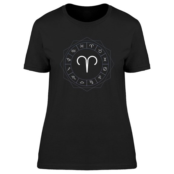 Aries Horoscope Zodiac Logo Tee Women's -Image by Shutterstock