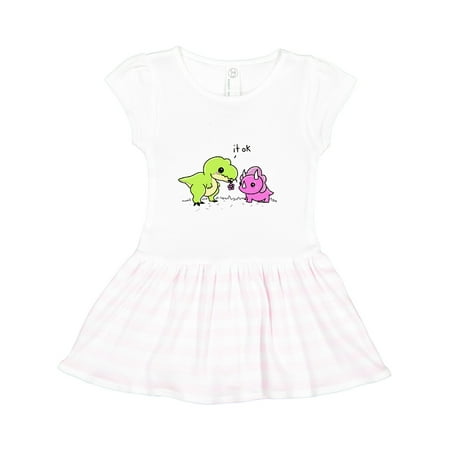 

Inktastic It Ok Dinosaur Gift Toddler Girl Dress