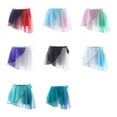 thumbnail image 7 of Women Ballet Dance Chiffon Skirt Lace-up Gradient Wrap Scarf Short Skirts Gymnastics Performance Asymmetric Miniskirt, 7 of 7