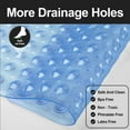 thumbnail image 7 of Tripumer Non-Slip Shower Mat 21 x 21 inch Square Bathroom Tub Mats Stall Mat for Shower Stall Floors Firm Grip Bathroom Mat Anti Slip Shower Mat with Suction Cups and Drain Hole Clear Blue, 7 of 7