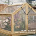 thumbnail image 2 of CASEMIOL Wooden Cold Frame Greenhouse for Outdoor Gardening, Polycarbonate Panel Greenhouse for Potted Plant, Green House for Backyard, Balcony, Living Room, 2 of 9