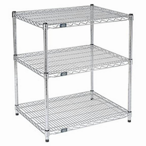 Nexel 3-Shelf Wire Printer Stand - Chrome - 30 x 24 x 34 in.