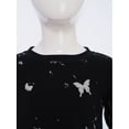 thumbnail image 6 of Miutii Girl's Pullover Shirts Hip-hop Clothes Round Neck Basic Tees Athletic Streetwear Long Sleeve Crop Top Black 5-6, 6 of 7