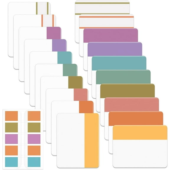 Mr. Pen- Sticky Index Tabs, 500 Pcs, 21 Sets, Colorful Sticky Tabs for Notebooks