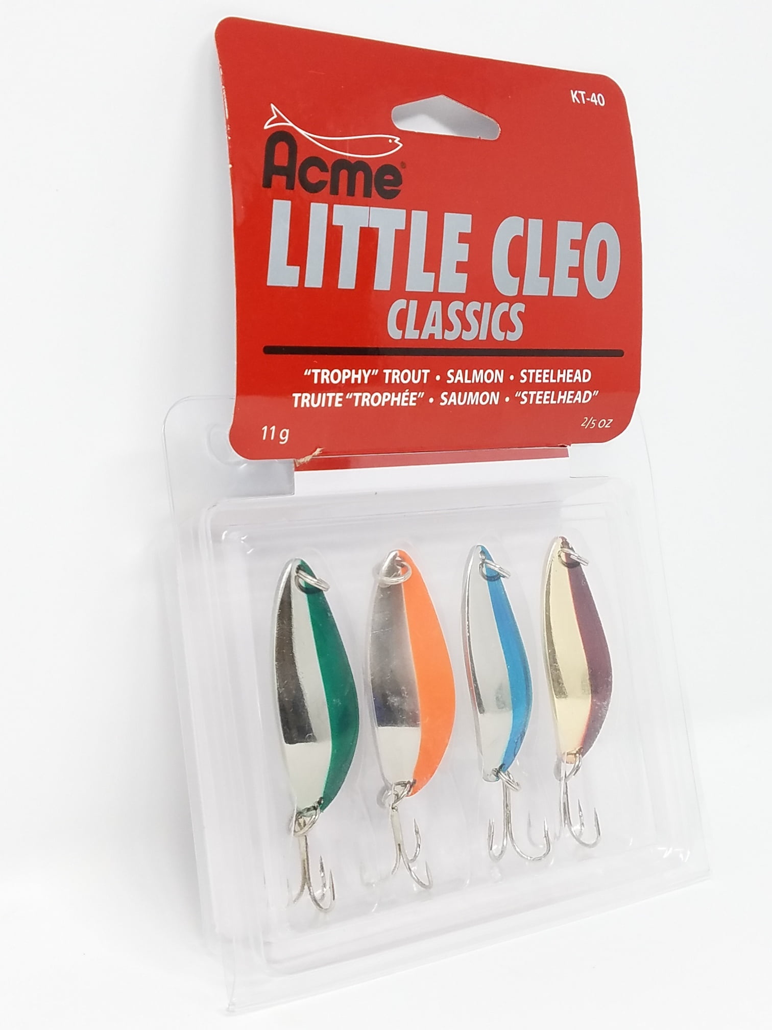 Acme KT-40 4 Piece- Little Cleo Classic Fishing Spoon Lure Kit