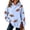 Sky Blue, variant on TOMVIGX Football Sweatshirts for Women Cute Oversized Graphic Hoodies Team Fans Touchdown Tops Sunday Funday Tailgate Season Clothes L