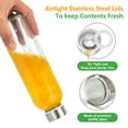 thumbnail image 4 of Botellas de agua de vidrio Zukro 540 ml con tapa de acero inoxidable x12, 4 of 9