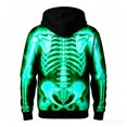 thumbnail image 3 of Weebloom Kids Halloween Hoodies For Boys Funny Skeleton Graphic Fleece Toddler Hoodie Pullover Tops,Size 4-14 Y, 3 of 5