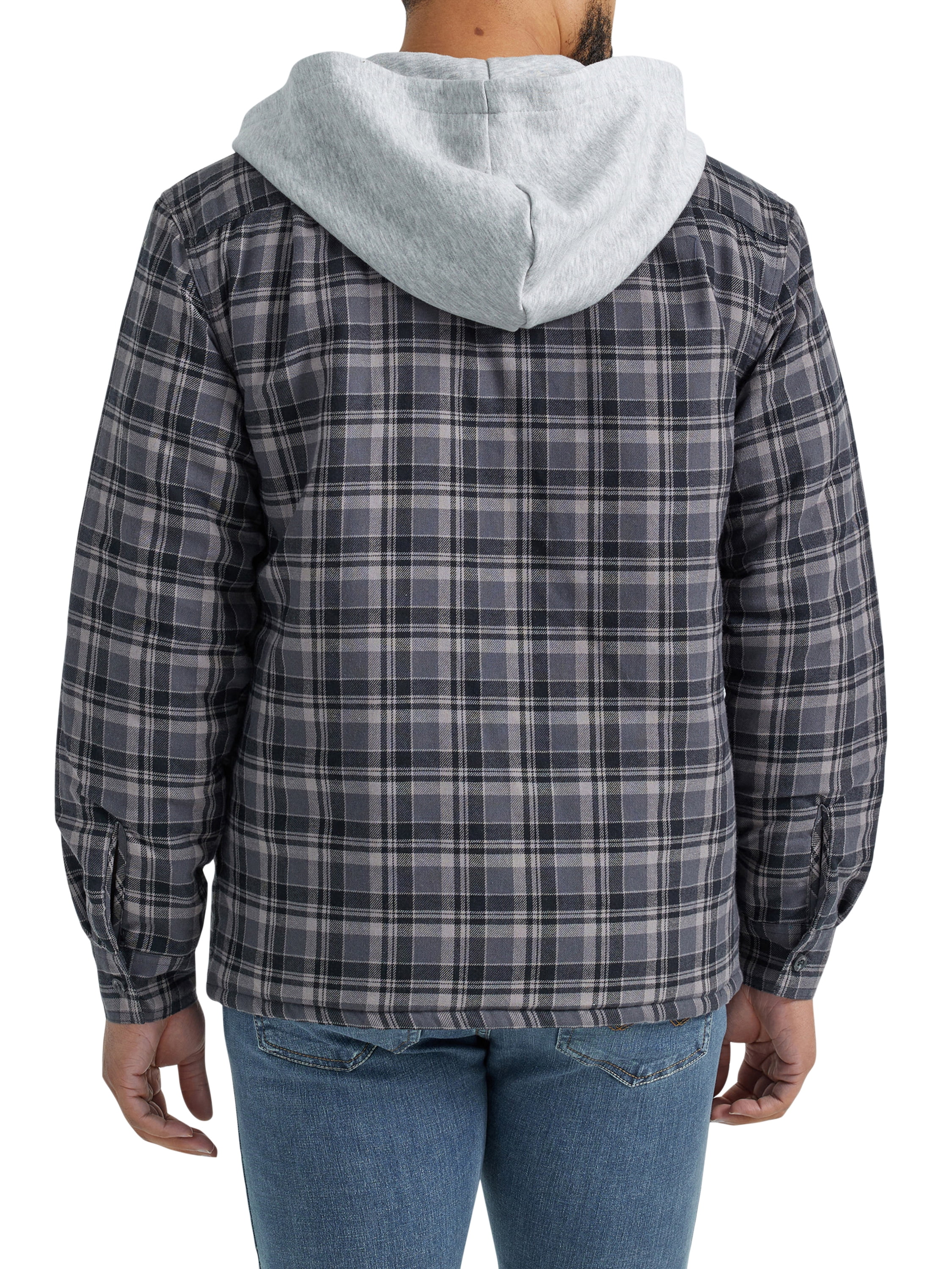 Wrangler® Men's and Big Men's Heavyweight Hooded Shirt Jacket, Sizes S-5XL