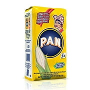 P.A.N. Harina PAN Blanca White Corn Meal Pre-cooked for Arepas, 2.27 kgs (5 lb) Grande