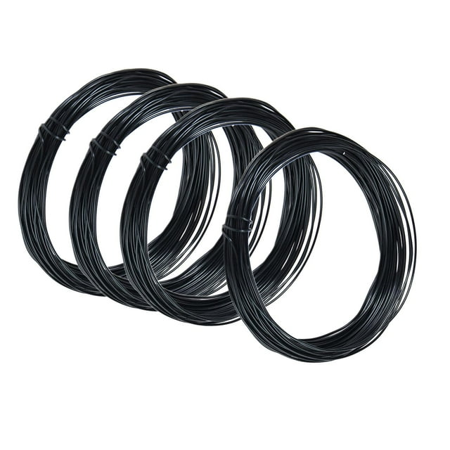 4x Aluminum Wire Bendable Metal for Jewelry Making DIY - Black