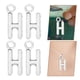 thumbnail image 2 of 50 Uds alfabeto inglés H colgante de dijes de aleación accesorios de fabricación de joyas de bricolaje para collar pulsera (plata antigua), 2 of 7