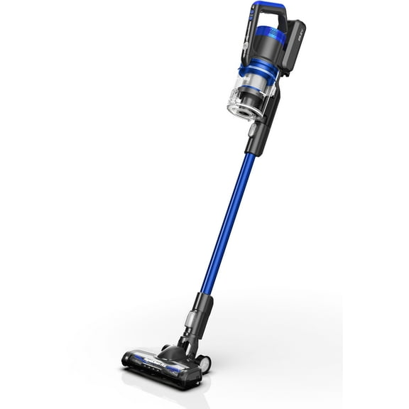 Eureka Rapidclean Pro Cordless Stick Vacuum, Handheld, Lightweight, LED Headlights, Lay Flat, Black and Blue