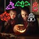 thumbnail image 2 of Decoraciones de Halloween para Interiores, Paquete de 5 Luces de Halloween (Calabaza, Fantasma, Murciélago, , Gnomo), Decoración de Halloween Que Funciona con Pilas, 2 of 7