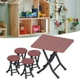 thumbnail image 3 of 1:12 Tabres De Mesa Plegables De Casa Muñecas Casa De Muebles De Muñecas En Miniatura Conjunto De Decoración De Muebles, 3 of 7