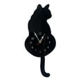 thumbnail image 1 of Naiovety Reloj de pared de gato de construcción fácil de leer y duradero con relojes ABS de operación silenciosa de péndulo Electrodomésticos negro, 1 of 6