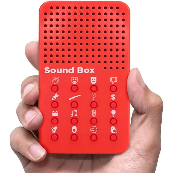 ArtCreativity Funny Noises Machine, 16 Sound Electronic Noisemaker, Red, 1 pack – Applause, Laughter, Buzzer for Kids, Adults, YouTubers