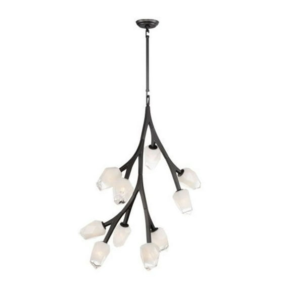 37.5 Inch 40W 10 Led Pendant-Black Finish    -Traditional Installation Et2 Lighting E32798-93Bk