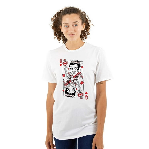 Betty Boop Queen of Hearts Card Women's Graphic T Shirt Tees Brisco Brands S