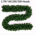 thumbnail image 4 of 8.8Ft 280Heads Artificial Green Christmas Garland Wreath Christmas Pine Tree Rattan Decor, 4 of 4