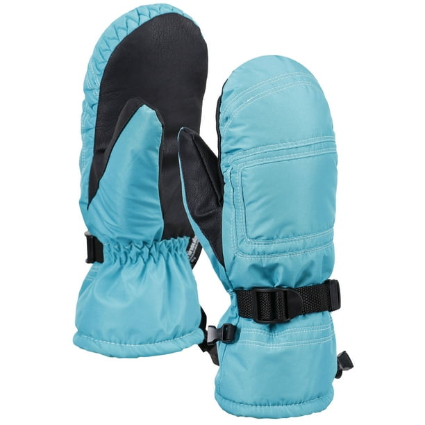 Simplicity Women's 3M Thinsulate Waterproof Outdoor Ski Mittens Winter Gloves, Blue Walmart