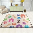thumbnail image 3 of SKYSONIC Colorful Pet Pattern Bones Non Slip Area Rugs Floor Mats for Living Room Bedroom Kids Room Entrance Home Decoration 63x48 Inches, 3 of 6