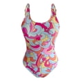 thumbnail image 5 of Girls Tankini Swimsuit Color Blocked Bikini Piece Spaghetti Strap Vacation Top for Women,C,M, 5 of 5
