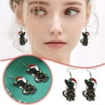 thumbnail image 2 of Earrings Christmas Acrylic Double Earrings Retro Fashionable Socks Unique Holiday Jewelry Great for Gifting or Personal Style, 2 of 9