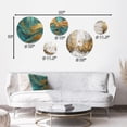 thumbnail image 4 of Designart "Whirling Waves V" Abstract Painting Metal Wall Art Set of 5 Piece, 4 of 5