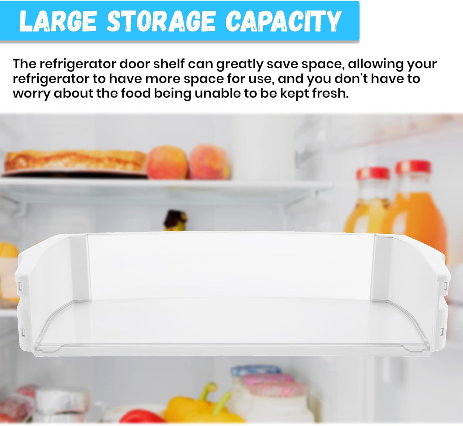 Kojem WR71X10409 AP3185150 Door Shelf Bin Rack for GE Refrigerator Gallon Bin Clear ＆ White