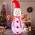 thumbnail image 1 of Costway Muñeco de Nieve Hinchable Decoración de Navidad con Luz Giratoria y Luces LED para Interior Exterior Patio Jardín, 1 of 9