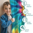 thumbnail image 3 of Blackout Kids Curtains,Colorful Rainbow Tie Dye Spiral Pattern Childrens Insulated Curtains Set Of 2,Bedroom Essentials,Toddler Room Decor 42"x54", 3 of 5