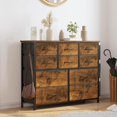 thumbnail image 3 of EastVita Dresser for Bedroom with 10 Drawers,Chests of Drawers for Hallway Entryway,Fabric Storage Organizer,Metal Frame Wood Top,Dark Grey, 3 of 8