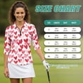 thumbnail image 7 of Uorisanigo Love Heart Women's Golf Top Comfortable Polyester Spandex Fabric Moisture Wicking Casual Tennis Activewear Fashionable Quarter Zip Workout Sports Outing Wear Size L, 7 of 7