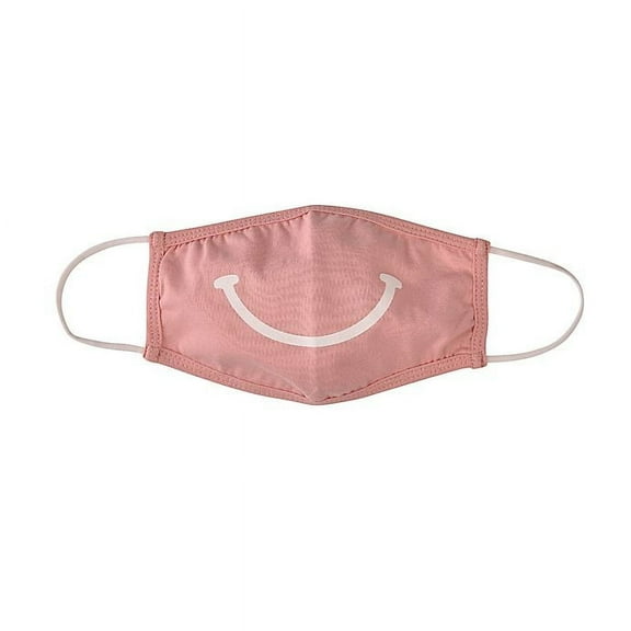 London Luxury 2-Pack Kids's Smile Fabric Face Masks in Pink
