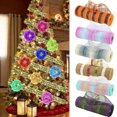 thumbnail image 3 of DIY Ribbon Bows Deco Mesh 10 Yards Gold Wire Mesh Ribbons Xmas Gift Wrapping Net, 3 of 6
