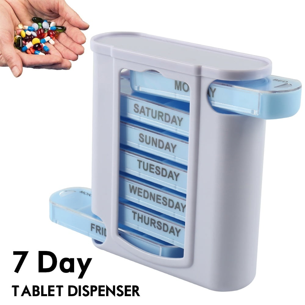 Willstar Folding Sort Medical Dispenser Organizer Container Weekly Pill